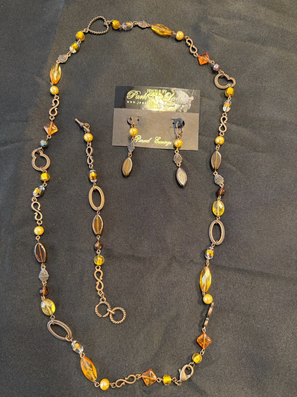 Park Lane Amaretto Necklace Bracelet Earrings Set Retired